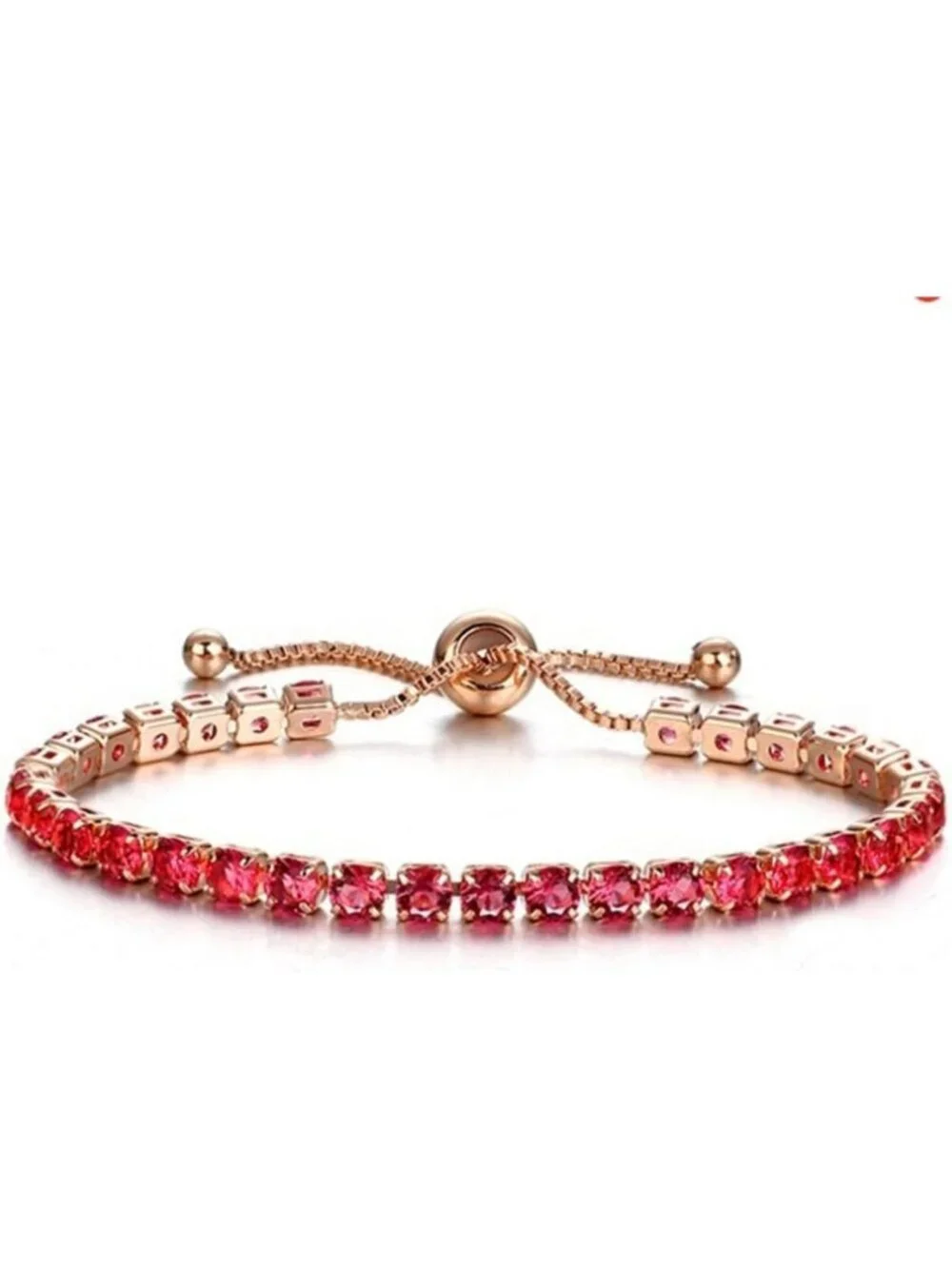 Women's Red Analog Quartz Elegant Steel Belt Diamonds Bracelet Set Wrist Watch